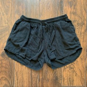 Universal Thread Black Womens Shorts Cloth Drawstring Size XS Paper Bag Pockets